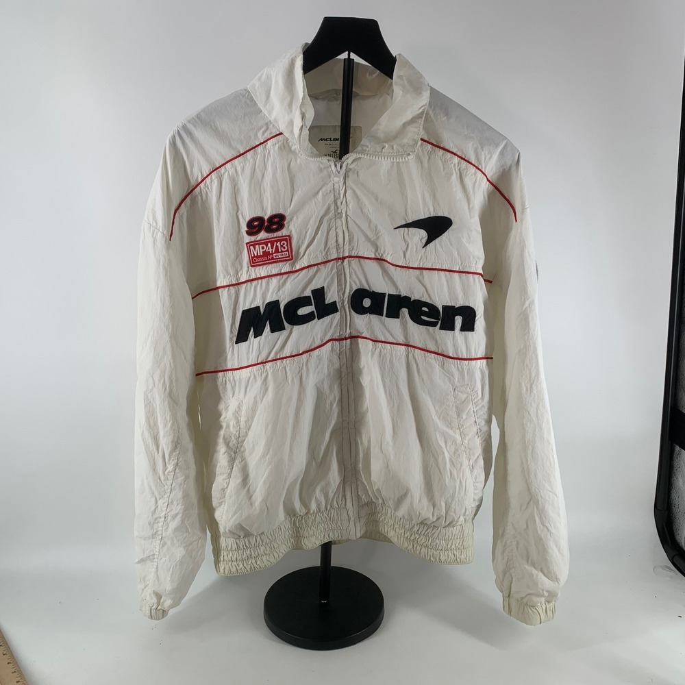 McLaren F1 Team Jacket MP4/13 Racing Mens‎ White Windbreaker Small